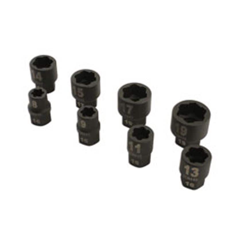 Damaged Nut/Bolt Remover 3/8"D 8 Piece
