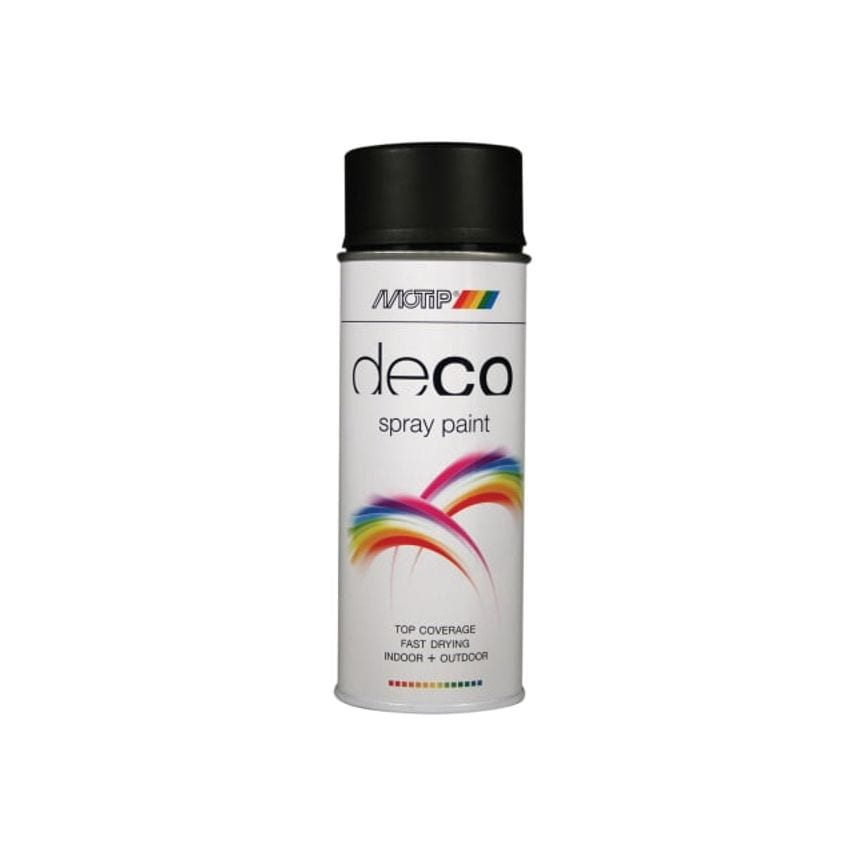 Deco Spray Paint Satin Matt RAL 9005 Deep Black 400ml