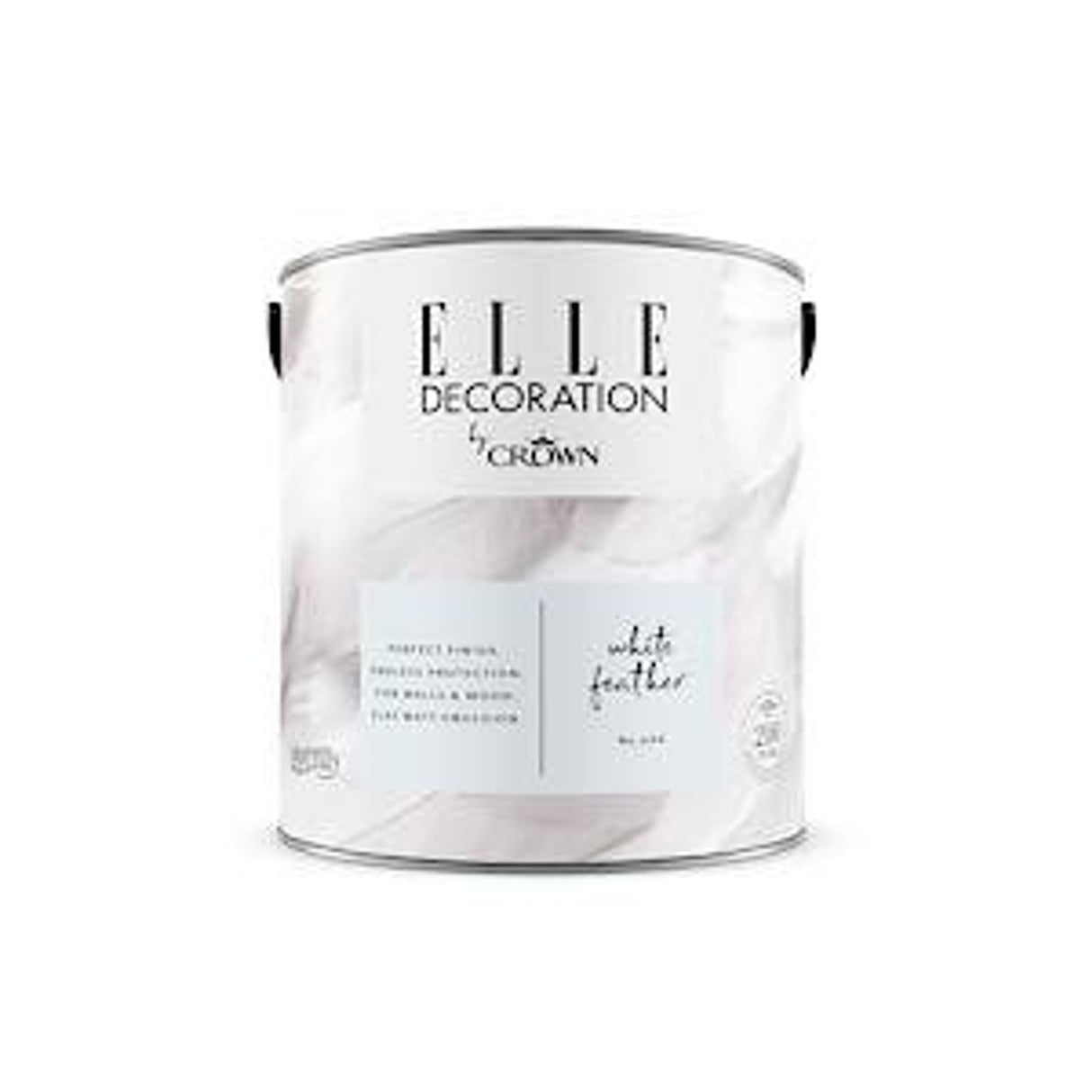 Decoration By Crown 2.5L Flat Matt Emulsion Paint - White Feather No 604