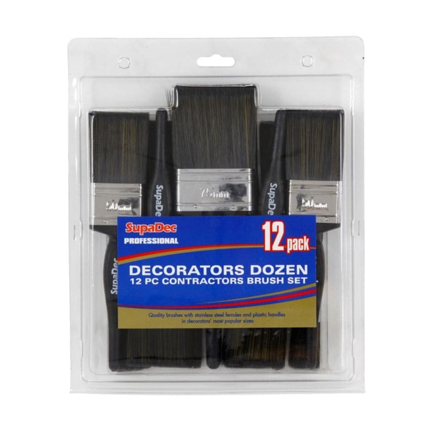 Decorators Dozen Contractors Brush Set Pack of 12