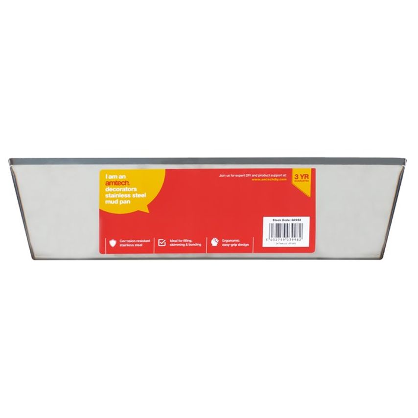 Decorator's Stainless Steel Mud Pan