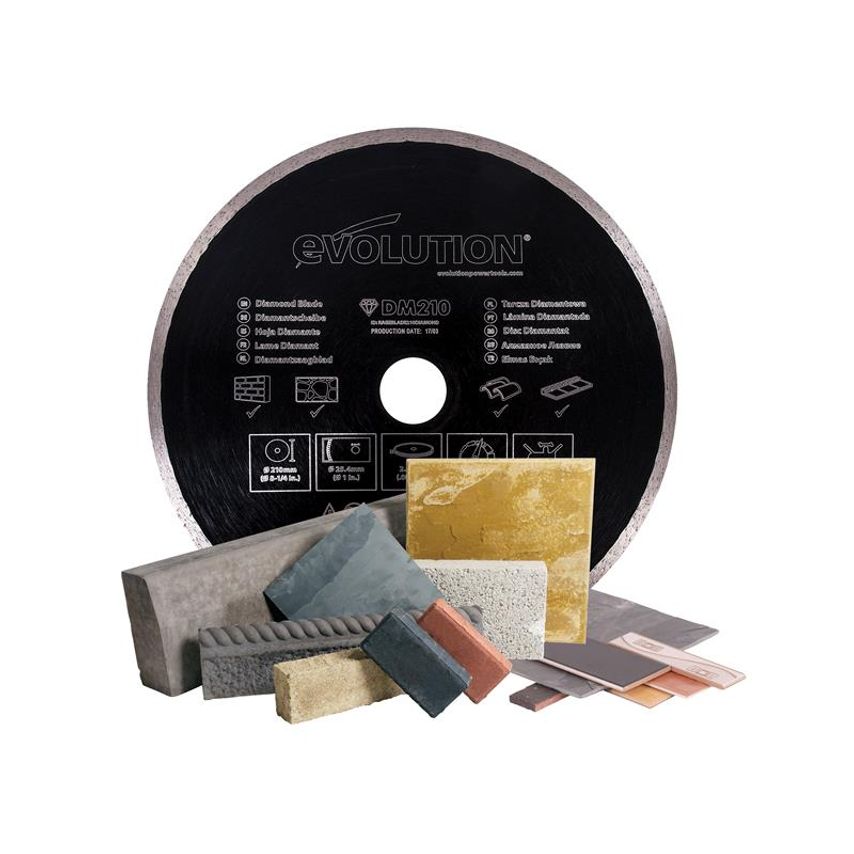 Diamond Blade, Continuous Rim 210 x 25.4mm EVL210DIAM