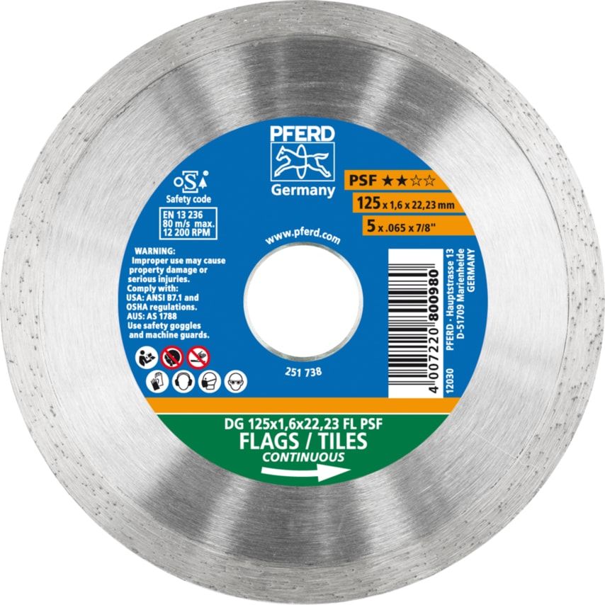 Diamond Blade DG 125X1,6X22,23 FL PSF