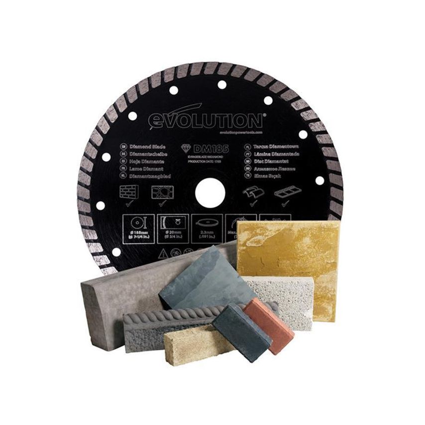 Diamond Blade, Segmented Rim 185 x 20mm EVL185DIAM