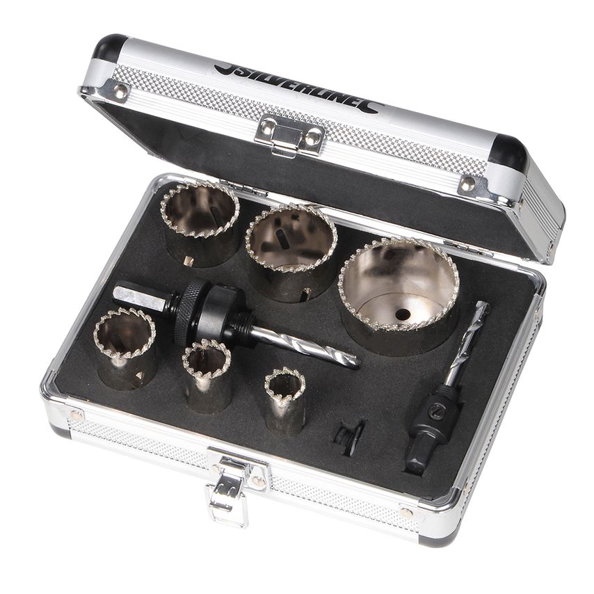 Diamond Grit Holesaw Kit 11 Piece 19 - 57mm Dia