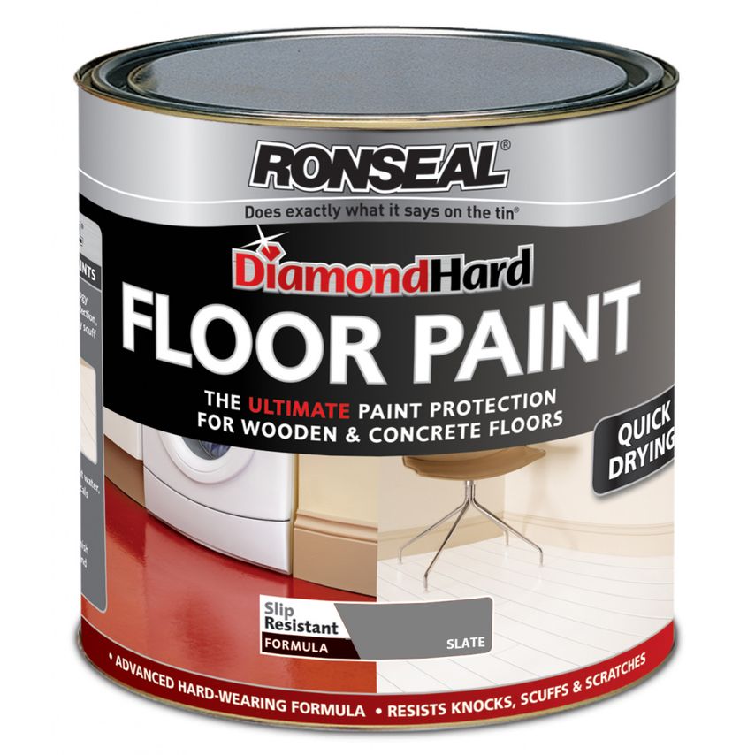 Diamond Hard Floor Paint 750ml Slate
