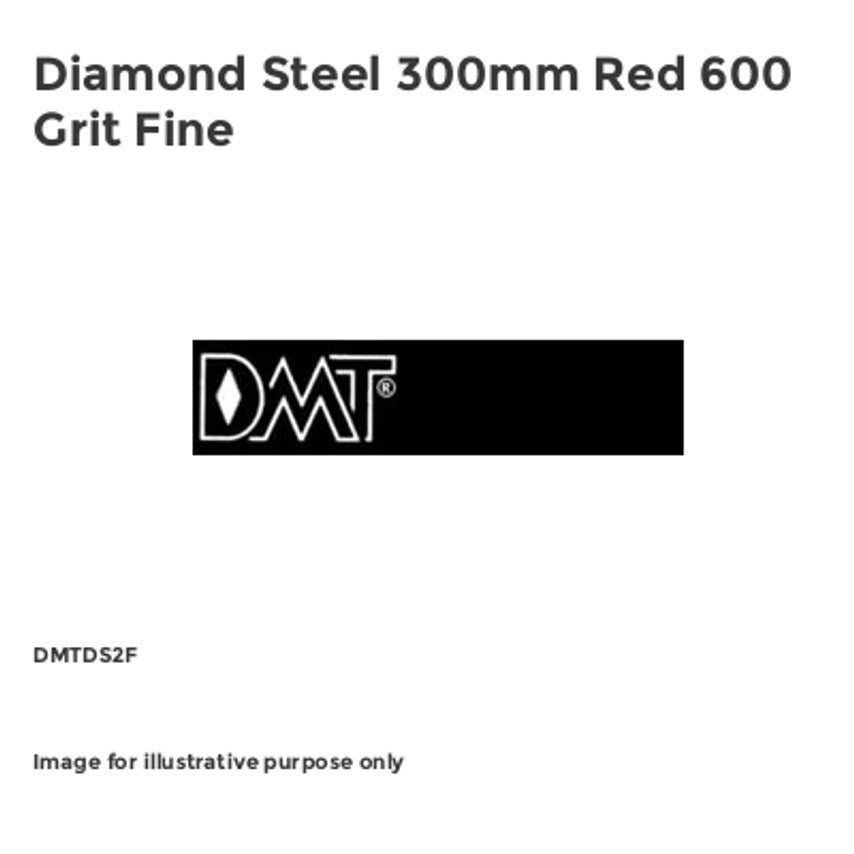 Diamond Steel 300mm Red 600 Grit Fine DMTDS2F