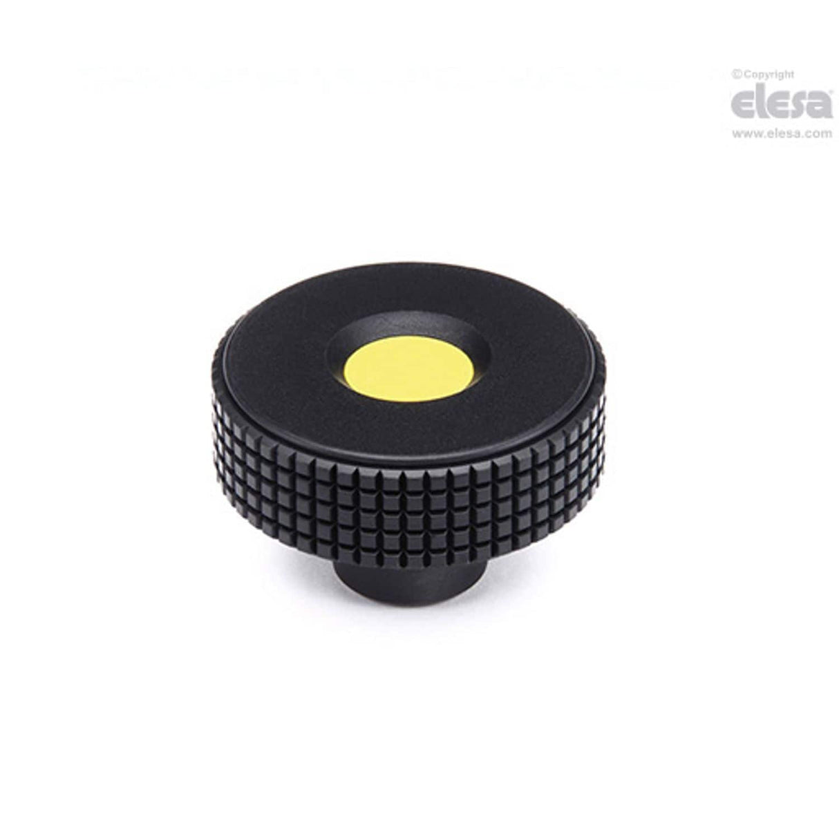 Diamond knurled knob-MBT.30 B-5-C4 Yellow