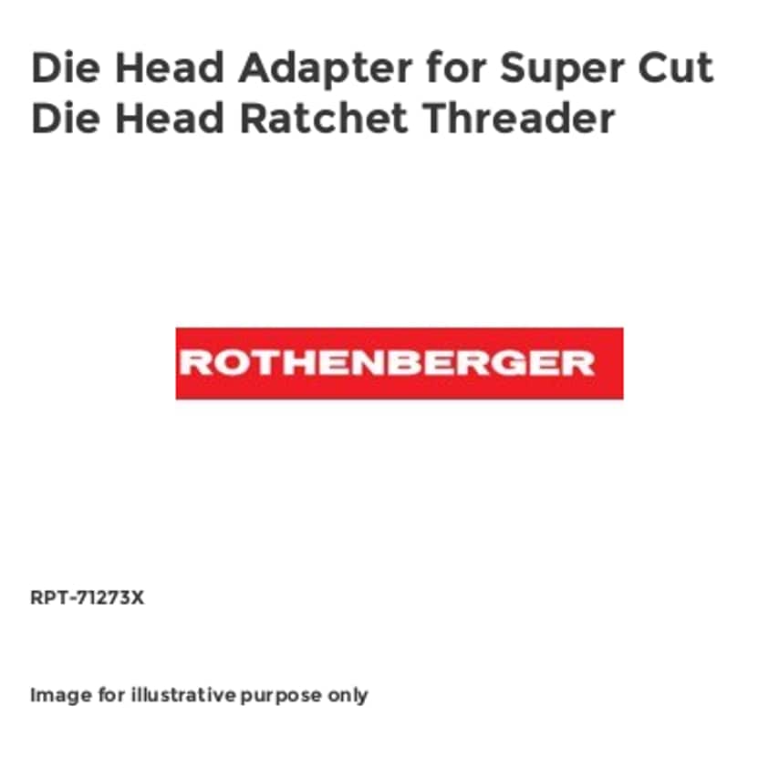 Die Head Adapter for Super Cut Die Head Ratchet Threader