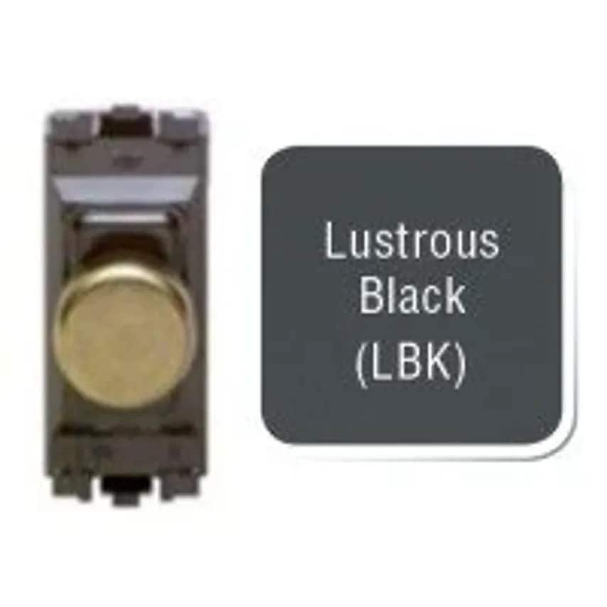 Dimmer Switch 1 Module 2 Way LED Intel 4-70W Lustrous Black Blk Inse