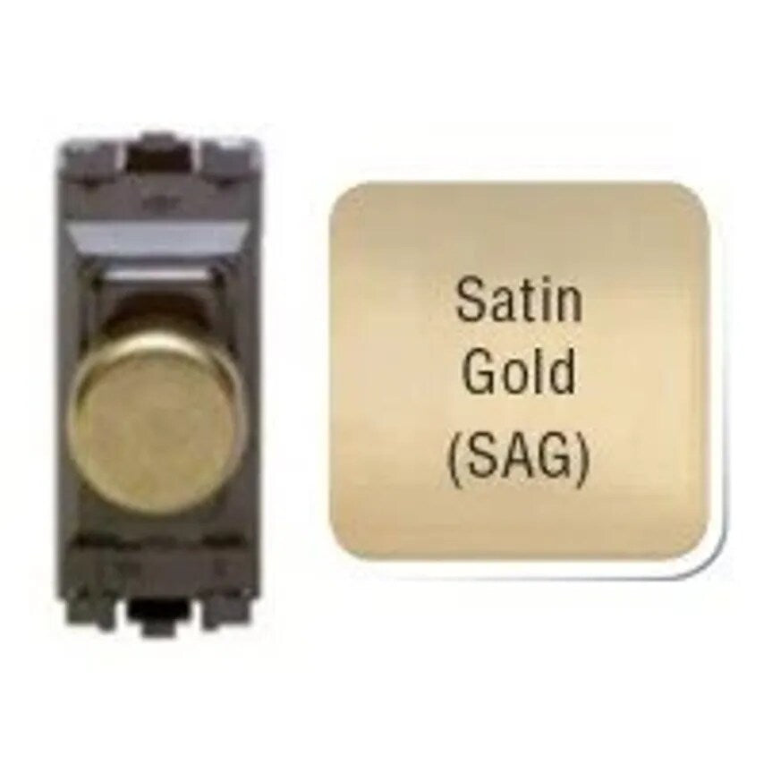 Dimmer Switch 1 Module 2 Way LED Intel 4-70W Sat Gold Black Inserts