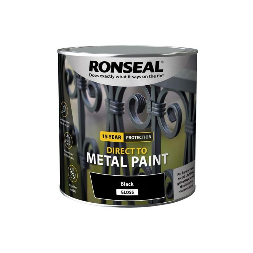 Direct to Metal Paint Black Gloss 2.5 litre RSLDTMBG25L