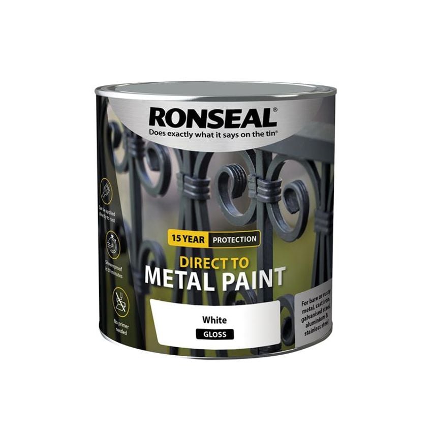 Direct to Metal Paint White Gloss 2.5 litre RSLDTMWG25L