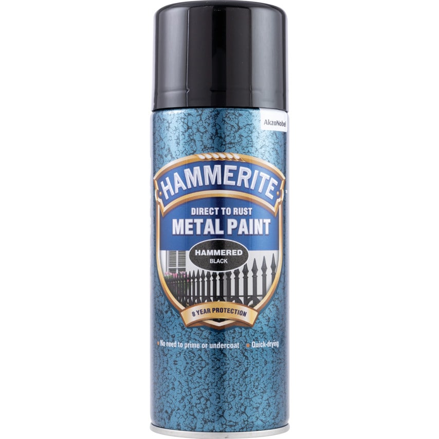 Direct to Rust Hammered Black Aerosol Metal Paint - 400ML