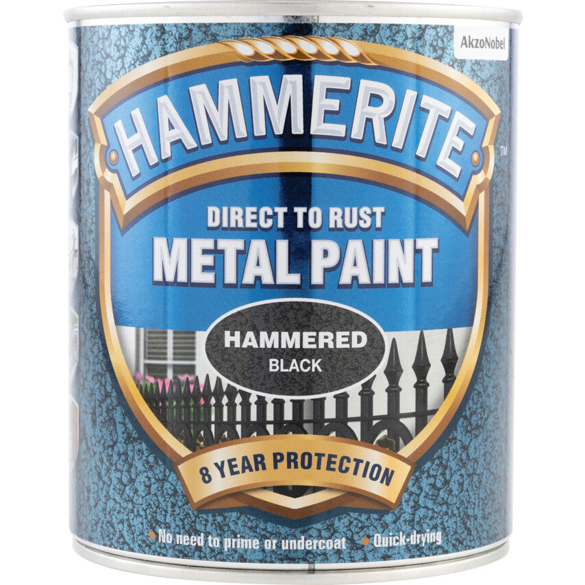 Direct to Rust Hammered Black Metal Paint - 750ML