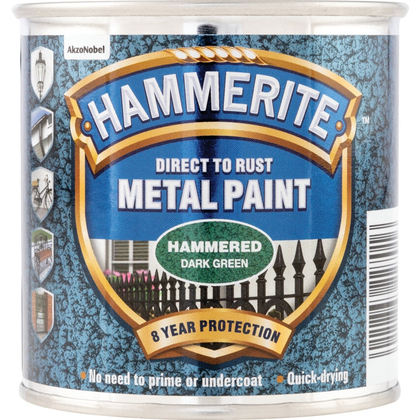 Direct to Rust Hammered Dark Green Metal Paint - 250ML