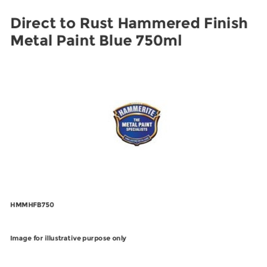 Direct to Rust Hammered Finish Metal Paint Blue 750ml
