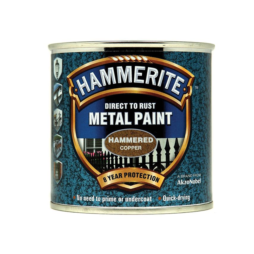 Direct to Rust Hammered Finish Metal Paint Copper 250ml HMMHFCO250