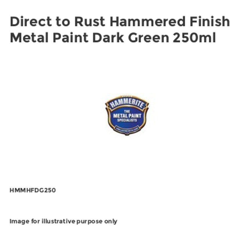 Direct to Rust Hammered Finish Metal Paint Dark Green 250ml