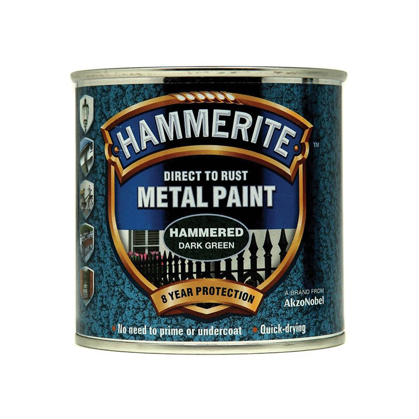 Direct to Rust Hammered Finish Metal Paint Dark Green 250ml HMMHFDG250