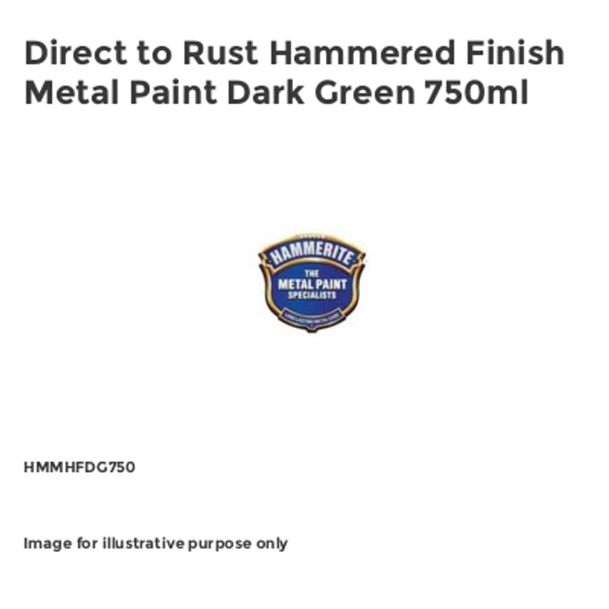 Direct to Rust Hammered Finish Metal Paint Dark Green 750ml