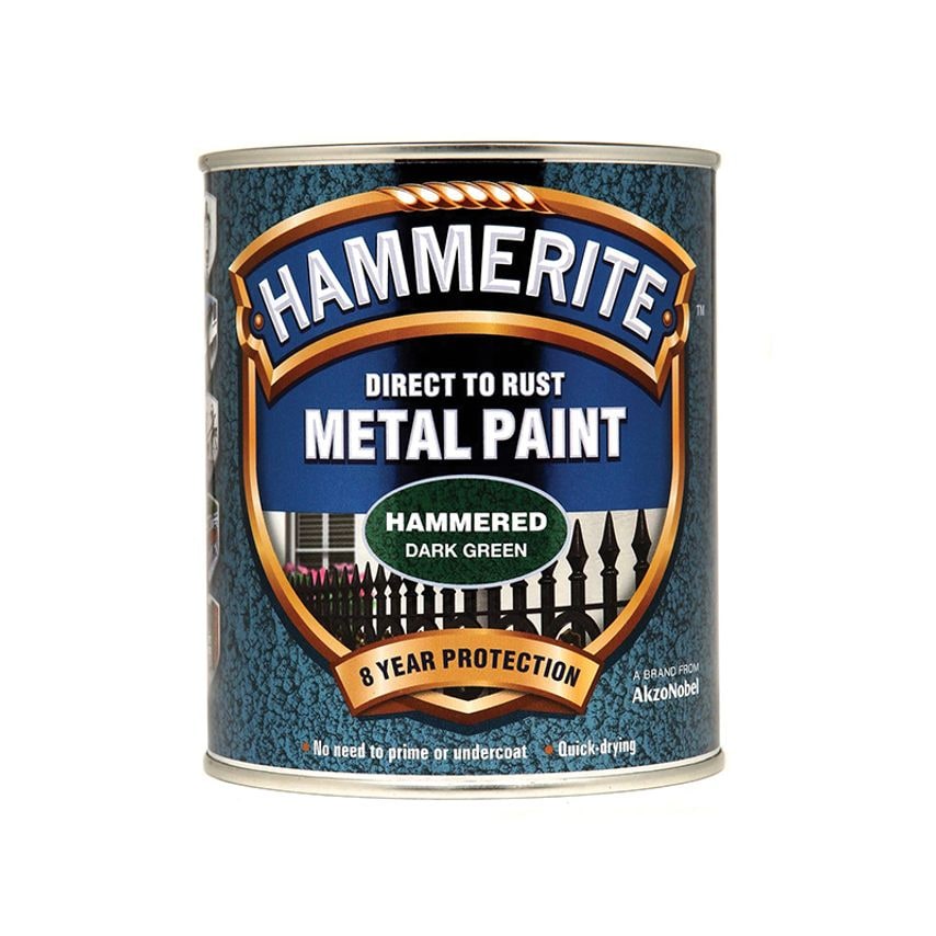 Direct to Rust Hammered Finish Metal Paint Dark Green 750ml HMMHFDG750