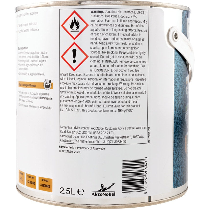 Direct to Rust Hammered Silver Metal Paint - 2.5LTR