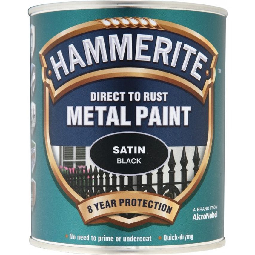Direct to Rust Metal Paint - Satin Black - 2.5L - 5084907