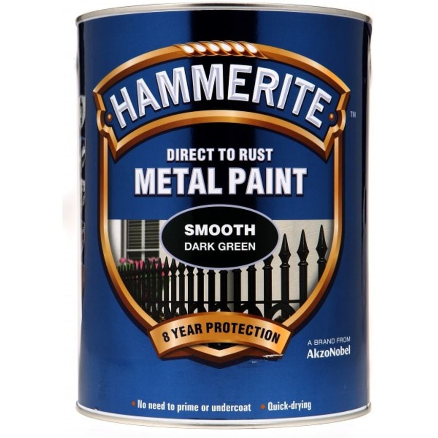 Direct to Rust Metal Paint - Smooth Dark Green - 5L - 5084893