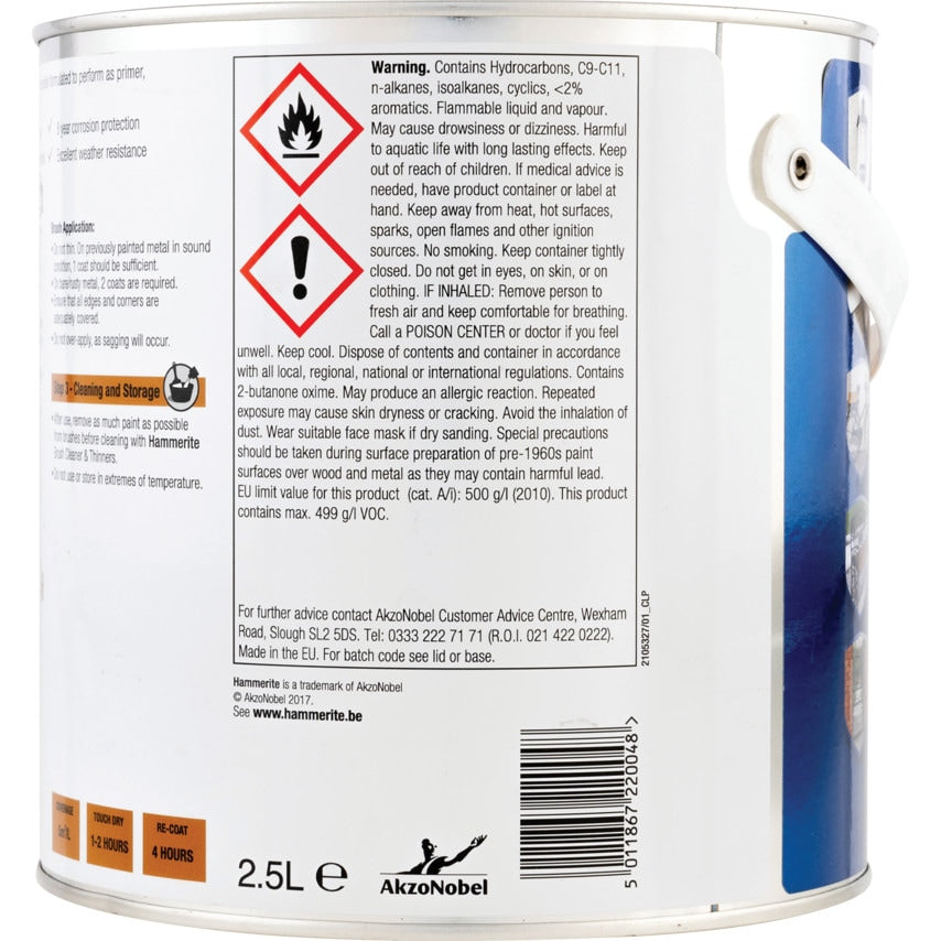 Direct to Rust Smooth Black Metal Paint - 2.5LTR