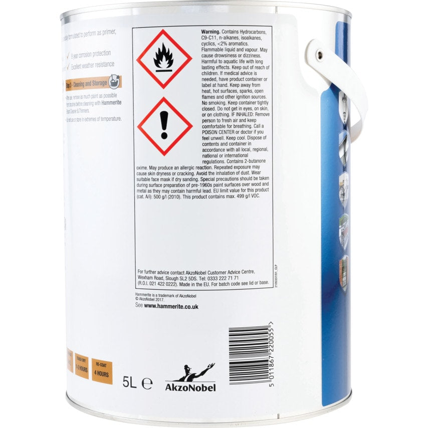 Direct to Rust Smooth Black Metal Paint - 5LTR