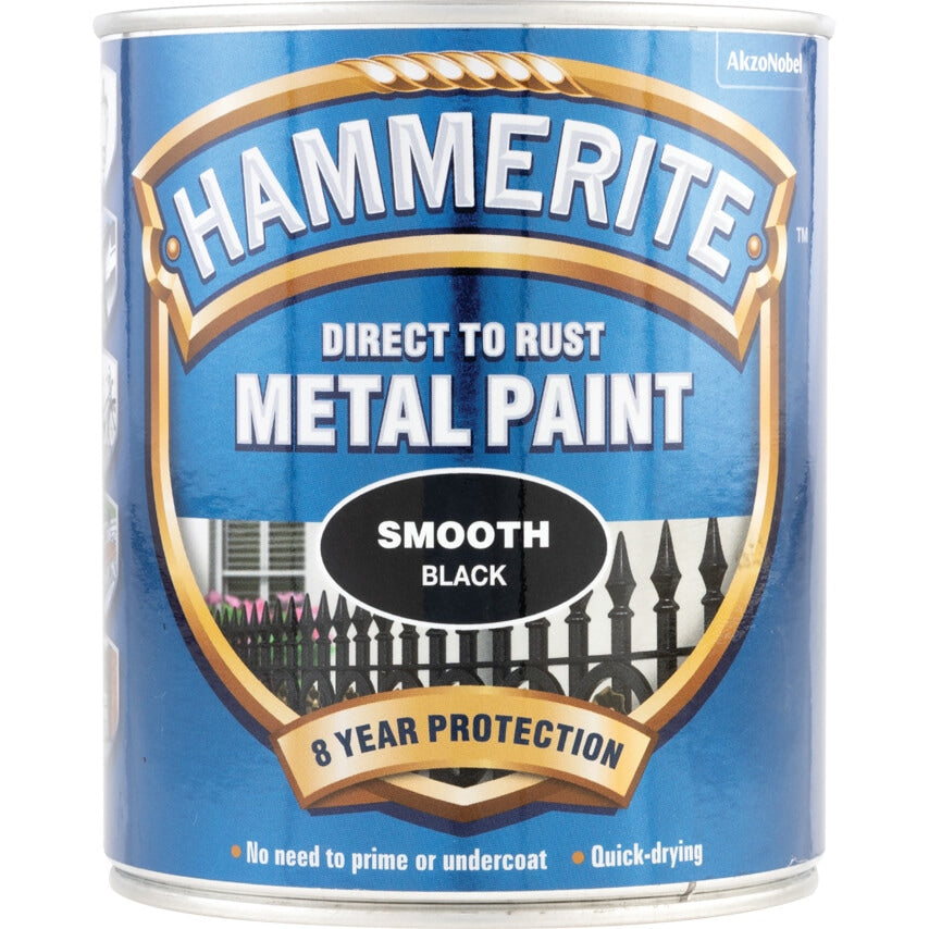 Direct to Rust Smooth Black Metal Paint - 750ML