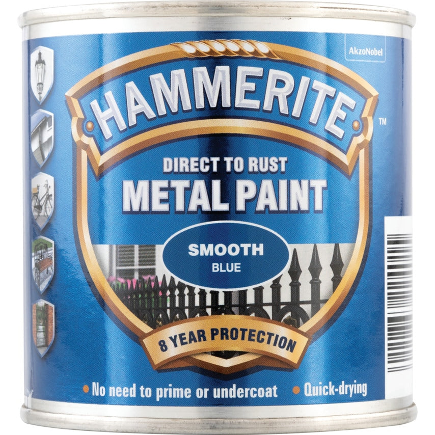 Direct to Rust Smooth Blue Metal Paint - 250ML