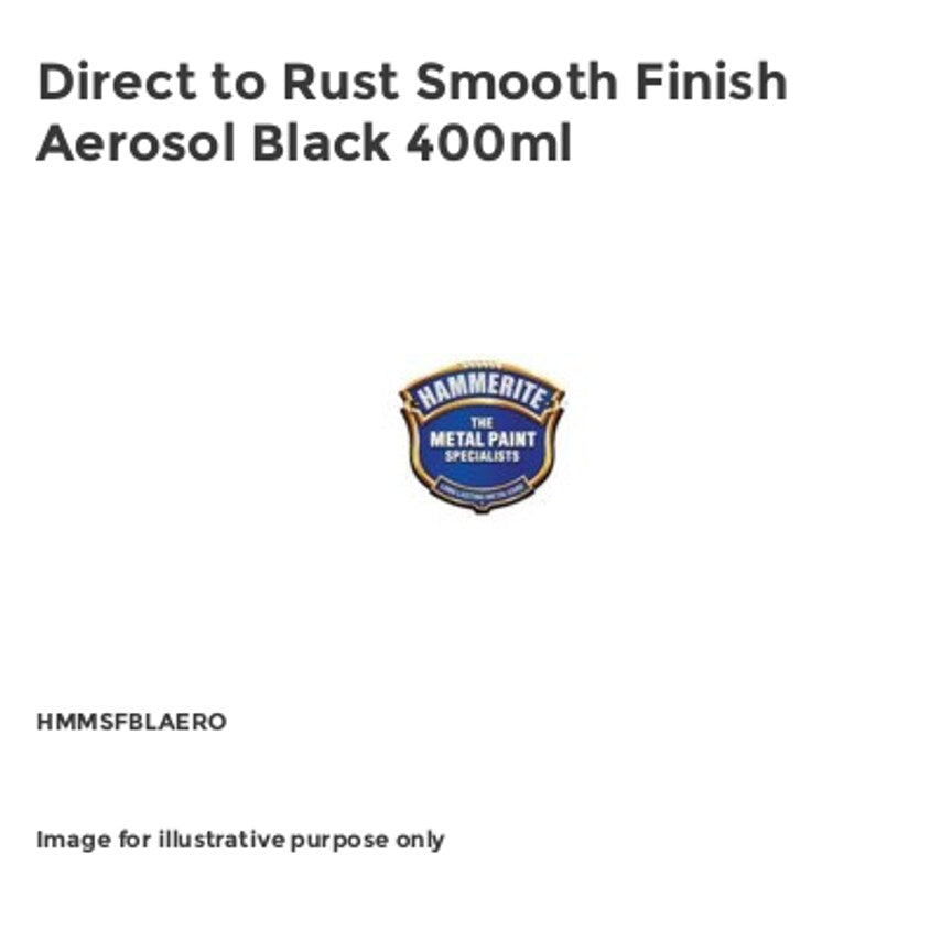 Direct to Rust Smooth Finish Aerosol Black 400ml