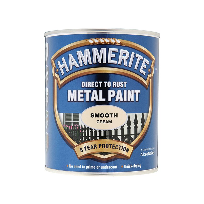 Direct to Rust Smooth Finish Metal Paint Cream 750ml HMMSFCR750