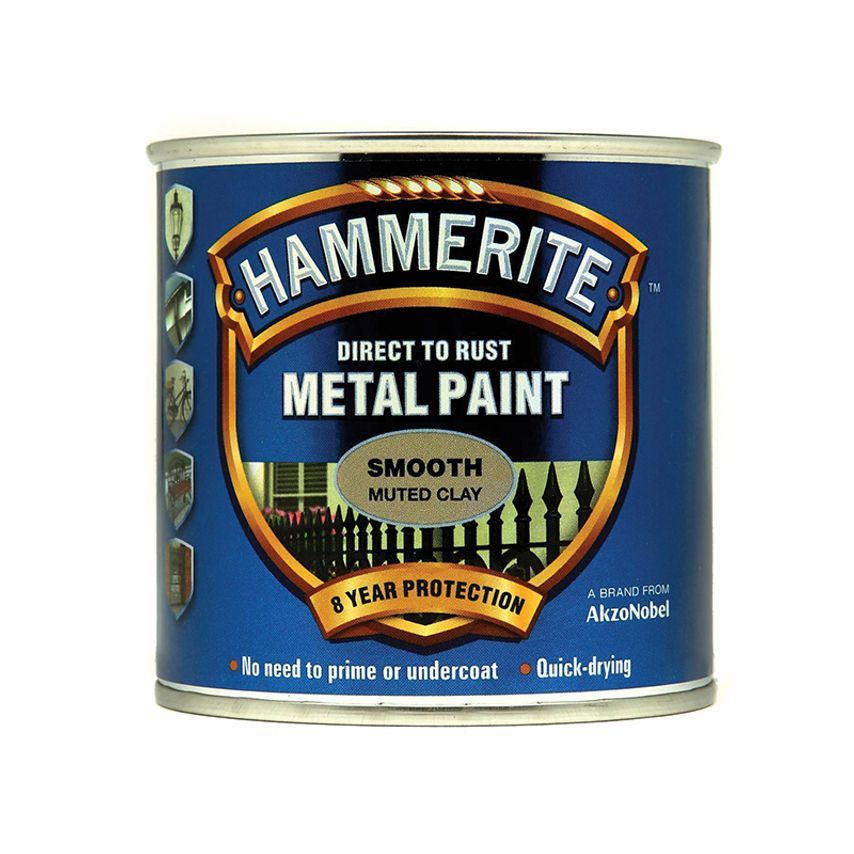 Direct to Rust Smooth Finish Metal Paint Muted Clay 250ml HMMSFMC250