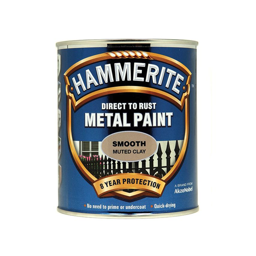 Direct to Rust Smooth Finish Metal Paint Muted Clay 750ml HMMSFMC750