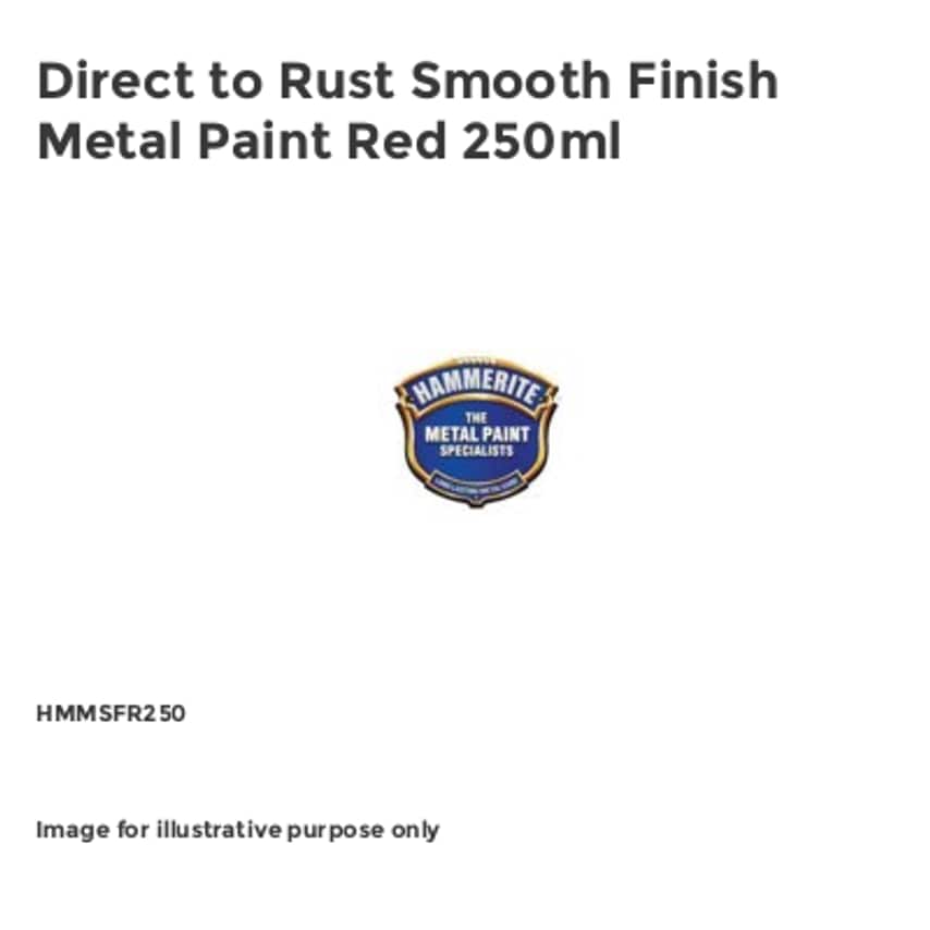 Direct to Rust Smooth Finish Metal Paint Red 250ml