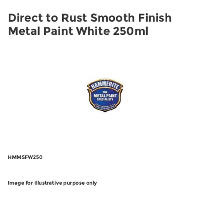 Direct to Rust Smooth Finish Metal Paint White 250ml