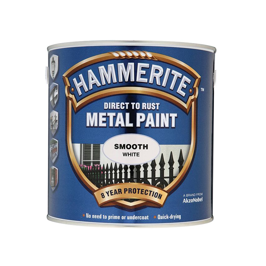 Direct to Rust Smooth Finish Metal Paint White 2.5 Litre HMMSFW25L
