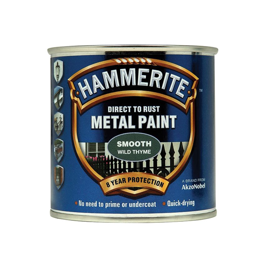 Direct to Rust Smooth Finish Metal Paint Wild Thyme 250ml HMMSFWT250