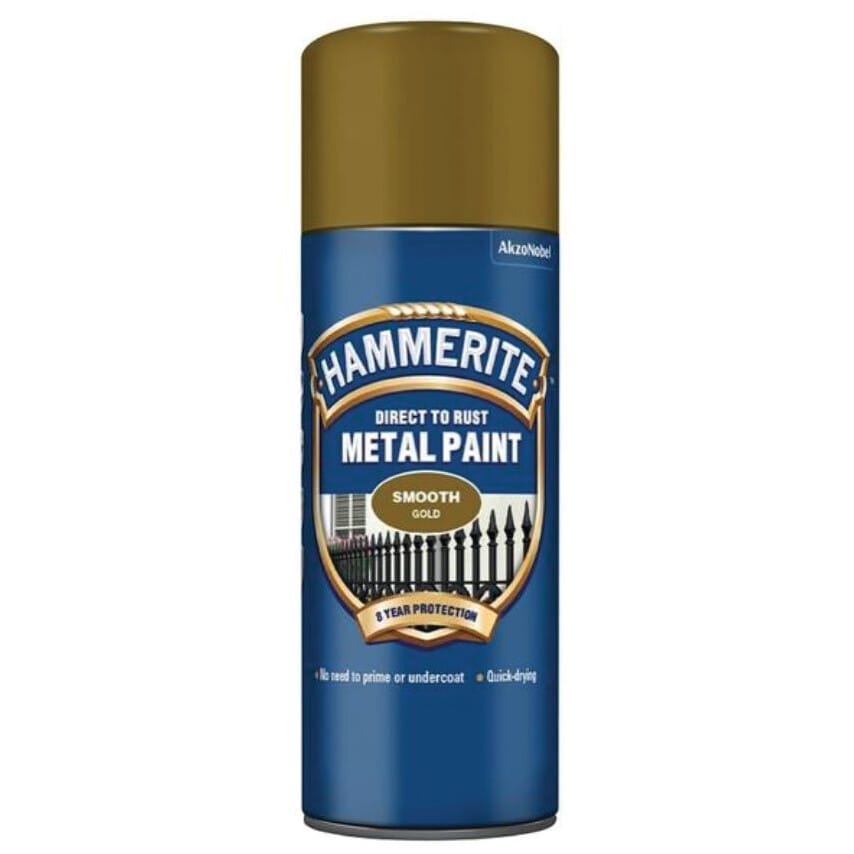 Direct to Rust Smooth Gold Aerosol Metal Paint - 400ML