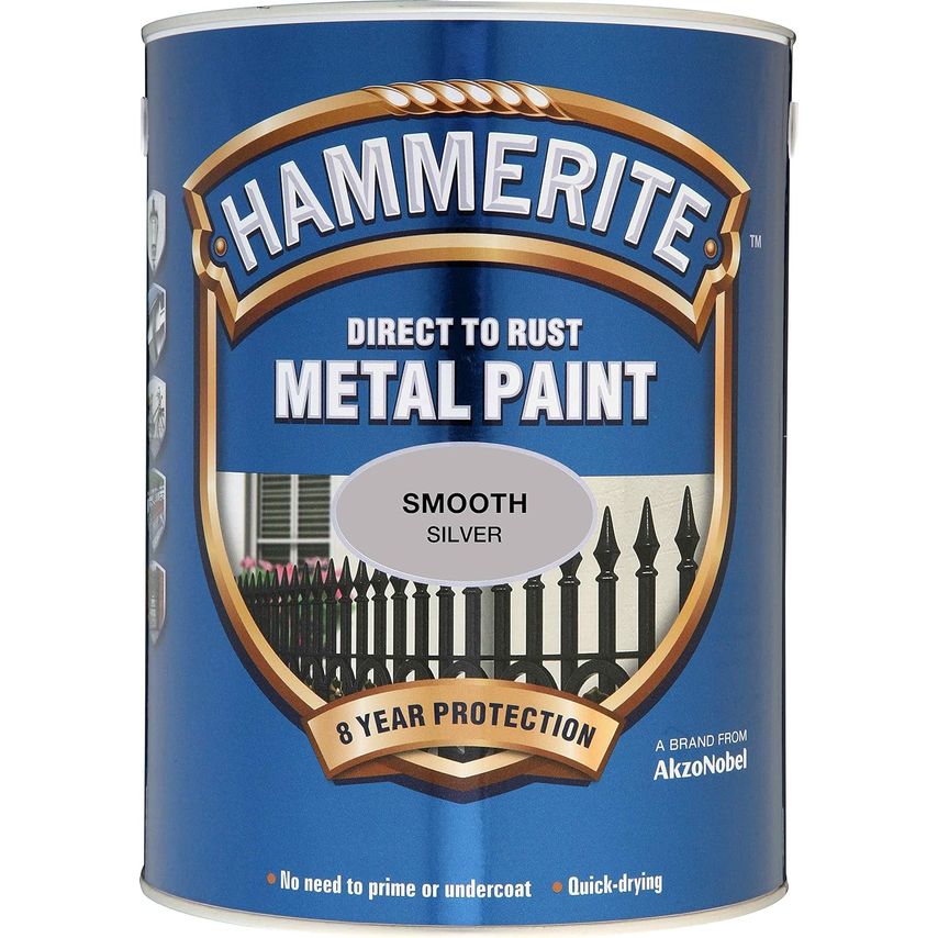 Direct to Rust Smooth Silver Metal Paint - 5LTR