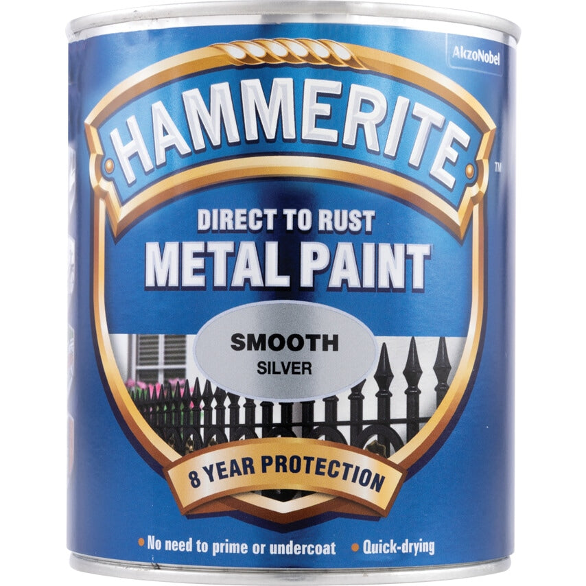 Direct to Rust Smooth Silver Metal Paint - 750ML