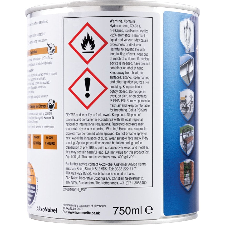 Direct to Rust Smooth Silver Metal Paint - 750ML