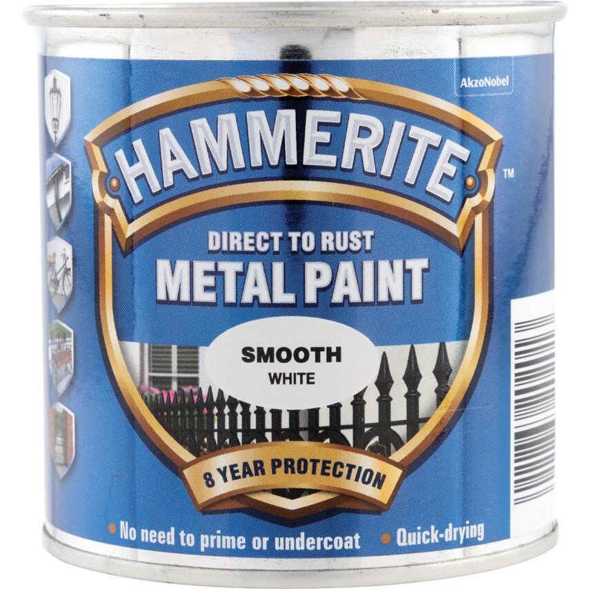 Direct to Rust Smooth White Metal Paint - 250ML