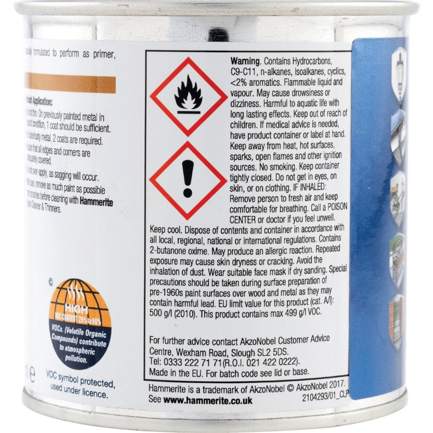 Direct to Rust Smooth White Metal Paint - 250ML