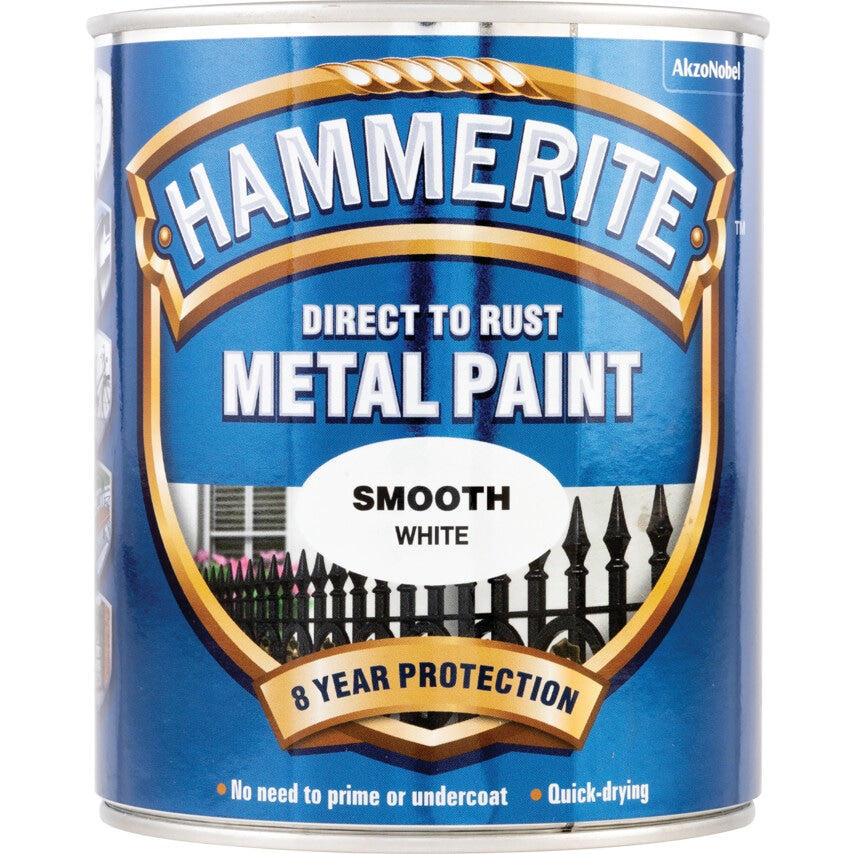 Direct to Rust Smooth White Metal Paint - 750ML
