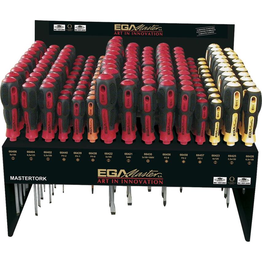 Display of 150 Screwdrivers Mastertork 66540