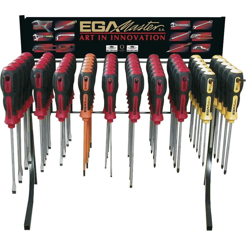 Display of 56 Screwdrivers Mastertork 66541